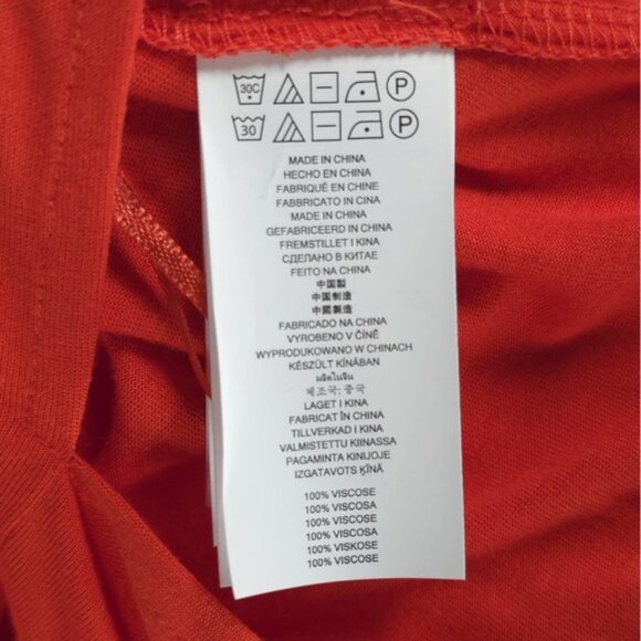 NWT MICHAEL MICHAEL KORS Fiesta Orange Basics Tank Top Side Slit 100% Viscose L - Picture 11 of 12